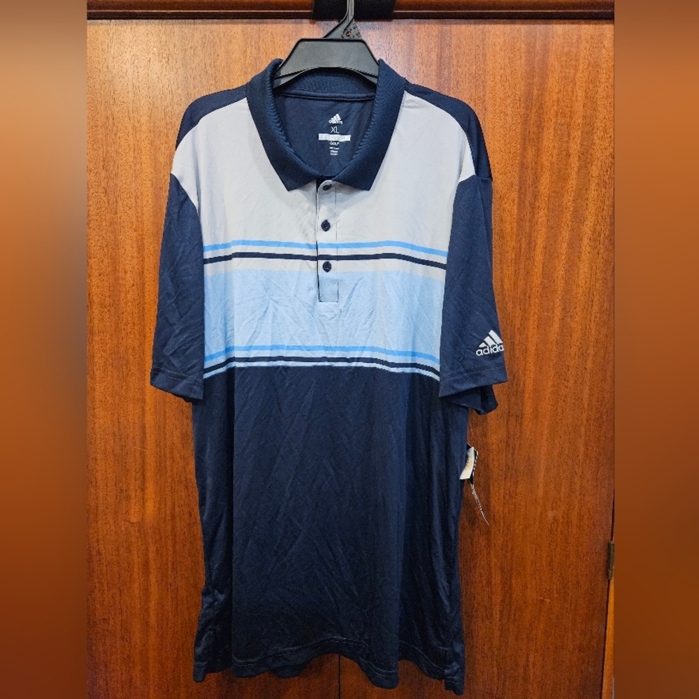 Adidas Golf Polo Shirt Blue Men's Size XL